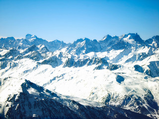 Fototapeta na wymiar Landscape of Mountains under snow