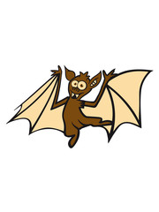 funny happy fluttering flying comic cartoon bat