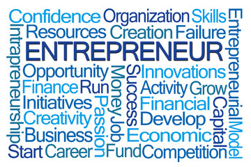 Obraz premium Entrepreneur Word Cloud