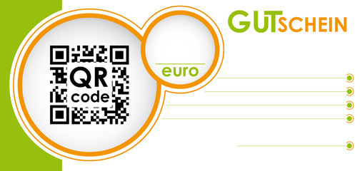 Fototapeta premium Gutschein Karte DIN Lang