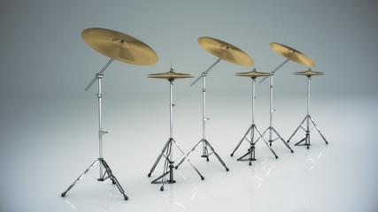musical instrument cymbal isolated
