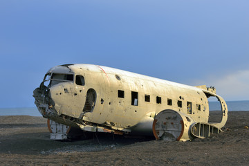 Fototapeta na wymiar Solheimasandur Plane Wreck in South Iceland