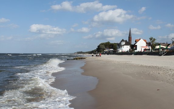 Strandpartie in Sarbinowo an der polnischen Ostsee