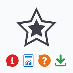 Star sign icon. Favorite button. Navigation