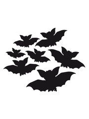 halloween silhouette pattern design swarm flying horror black bat
