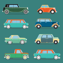 Set Vintage cars
