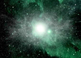 Stars, dust and gas nebula 