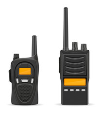 walkie-talkie communication radio vector illustration - obrazy, fototapety, plakaty