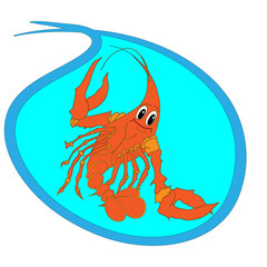 Shrimp cartoon character