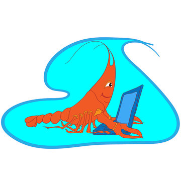 Shrimp cartoon character