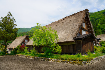 Fototapeta na wymiar Historic Village of Shirakawa-go in spring
