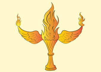 Fiery award figurine