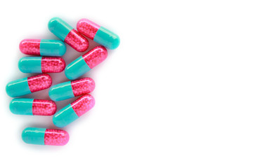 pills isolated on white background