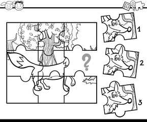 jigsaw puzzle coloring task