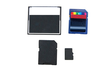 SD and micro SD card, CF Card, secure digital and Compact flash