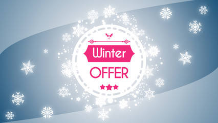Winter sale offer concept