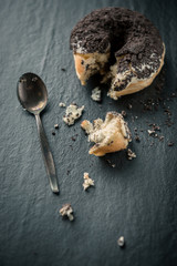 Eaten chocolate Donut