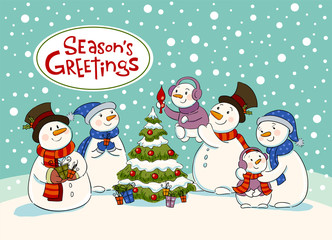 Snowman holiday party