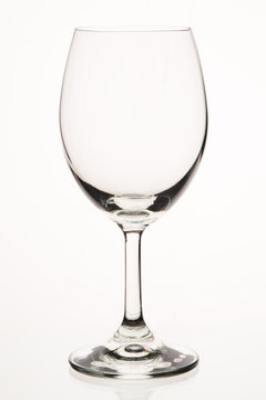 Empty transparent wineglass.