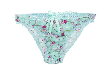 female lace panties with a pattern isolated