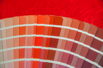 red color palette guide for printing industry isolated
