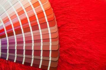 red color palette guide for printing industry isolated