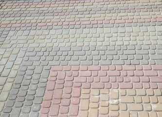 Abstract background of old cobblestone pavement