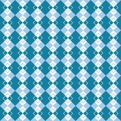 Fun geometric pattern with light and dark blue diamonds