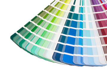 Rainbow color palette isolated on white