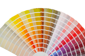 Rainbow color palette isolated on white