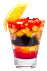 fruit cocktail  Isolated on white background
