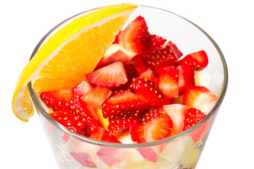 fruit cocktail  Isolated on white background