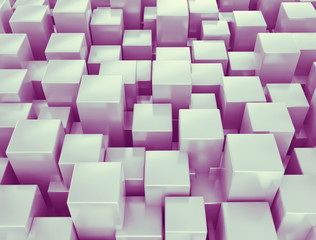 Abstract metallic 3d cubes background