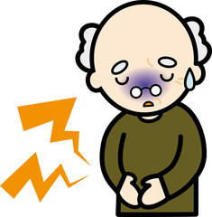 腹痛のおじいさん