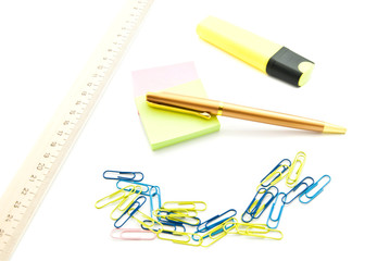 stickers, pen and other stationery