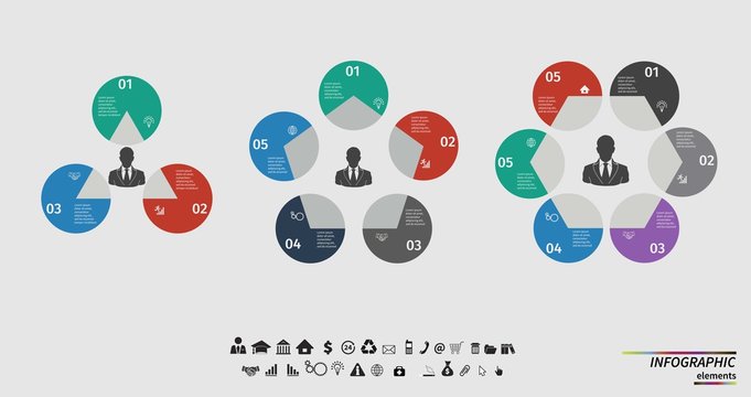 Vector template infographic for your business presentation, diagram and graph with text areas