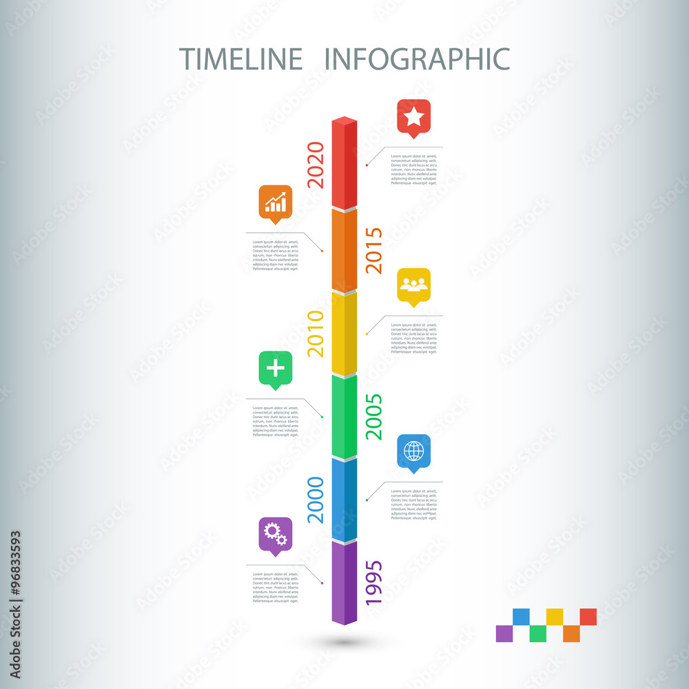 Wall mural timeline infographic design template.vector illustration for workflow layout, diagram, number option