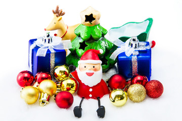 Santa Claus deliver happiness in Christmas day.