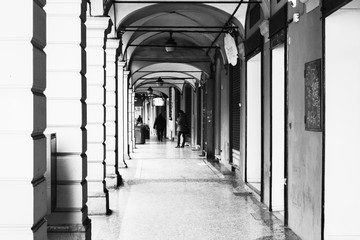 Black and White Bologna Town Center