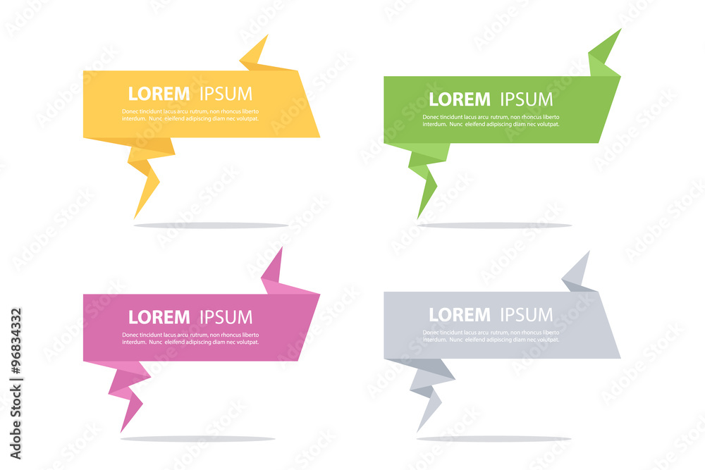 Poster Vector abstract paper speech bubbles templates. Vector illustration.