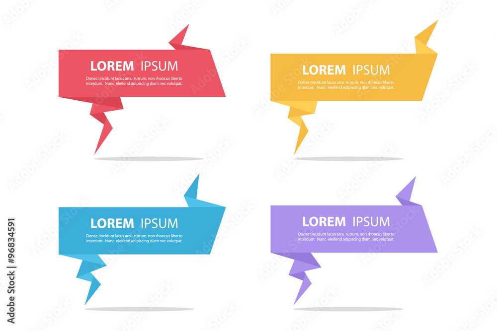 Poster vector abstract paper speech bubbles templates. vector illustration.