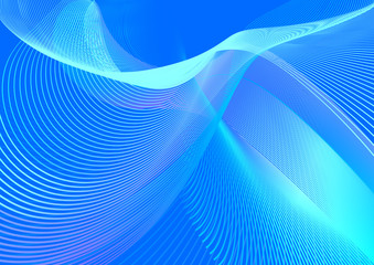 Abstract futuristic blue line art background