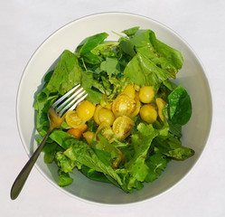 Yellow Tomato Salad With Fork
