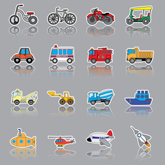 Cute vehicle on reflection