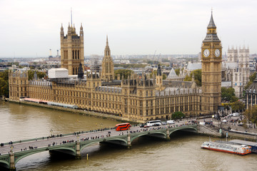 Fototapety  Big Ben i Pałac Westminsterski w Londynie