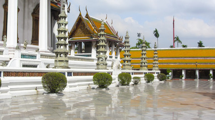 Temple Wat Suthat  in Bangkok Thailand