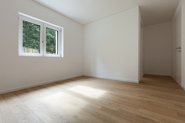 Interior, empty room with window