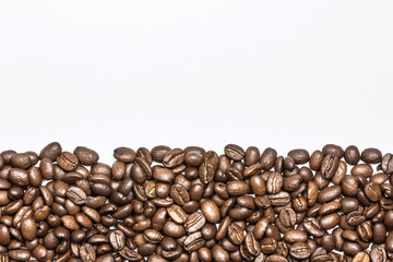 Blank empty white space inside coffee grains texture