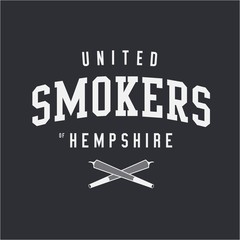  College Varsity Marijuana Weed Print Design Vector