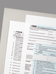 Close - up U.S. income tax form..